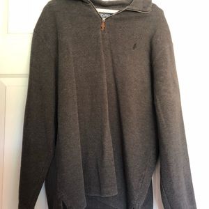Gray Polo half zip sweater